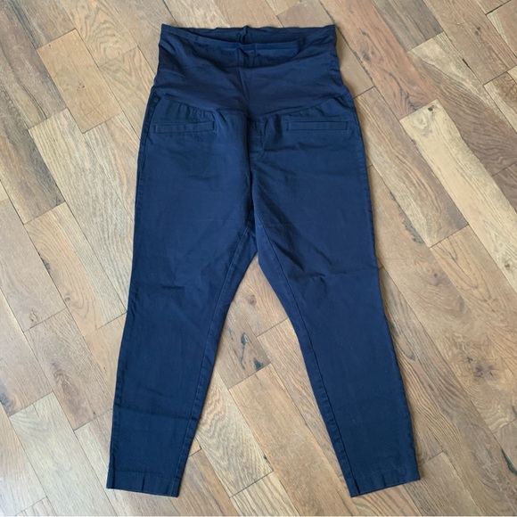 Gap Maternity Navy High-Waisted Skinny Ankle Pants Size 16 Regular - Picture 1 of 12